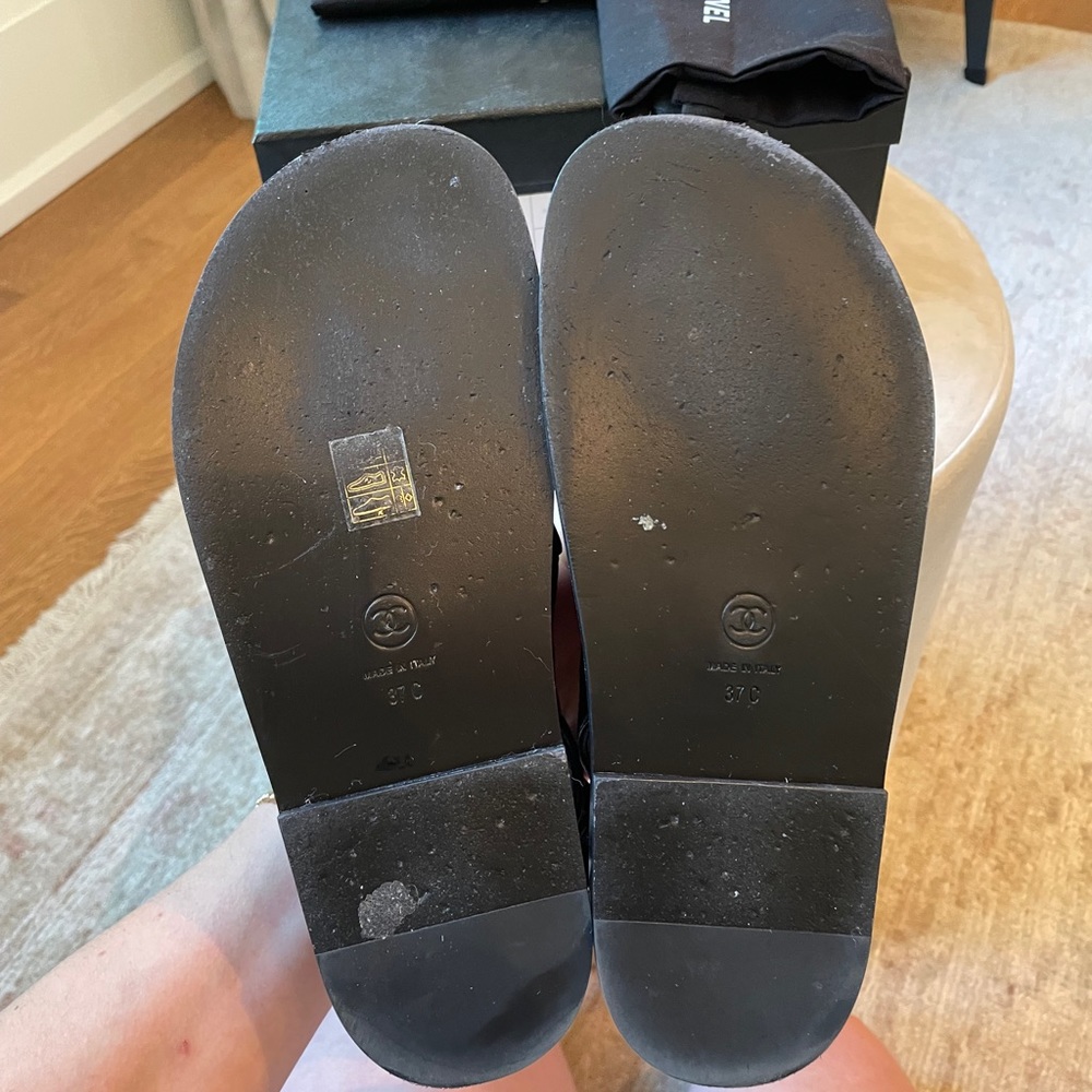 Chanel Dad sandals, leather, size 37 *AUTHENTIC* - Picture 6 of 7